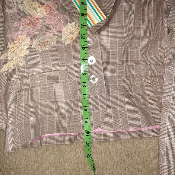 ALLEN BY ALLEN SCHWARTZ WOMEN 2 PIECE BLAZER/CARPI SUIT EMBROIDERED FLORAL SZ 6 - Picture 8 of 16